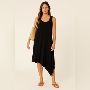 NWT Kathy Landau Asymmetrical Tank Dress XS | Black Travel Dress On-The-Go Style